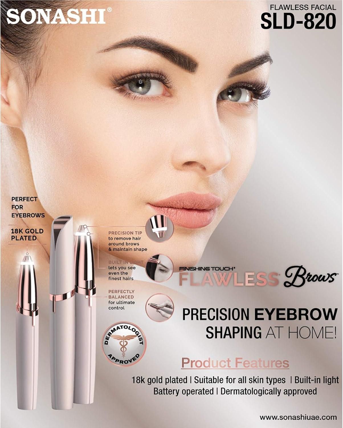 Flawless Eyebrow Trimmer for Women – Painless Precision Hair Remover | Rechargeable & Portable Beauty Tool