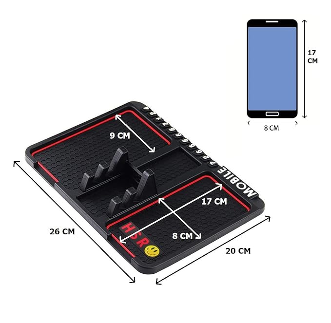 HSR Car Accessories Multifunction Phone GPS Holder Anti-Slip Silicone Pad and Car Mobile Holders for Car Dashboard