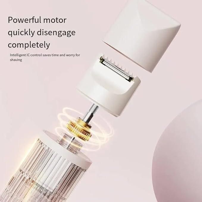 Razors for Women, 2 in 1 Dual-Head Electric Body Hair Trimmer Shaver for Women's Grooming, Waterproof Wet & Dry Pubic Hair Trimmer for Women Legs Bikini Underarms Hair Painless Remove