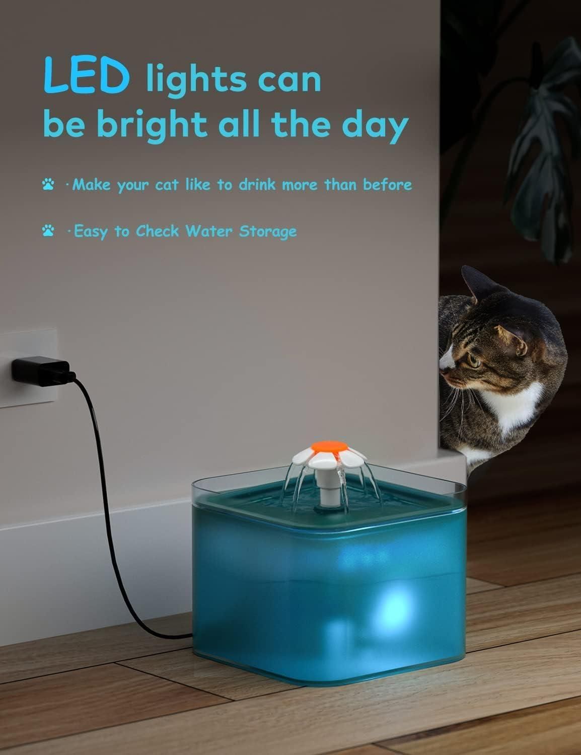 Cats and Dogs 2L Water Fountain – Flower Design for Cats & Puppies